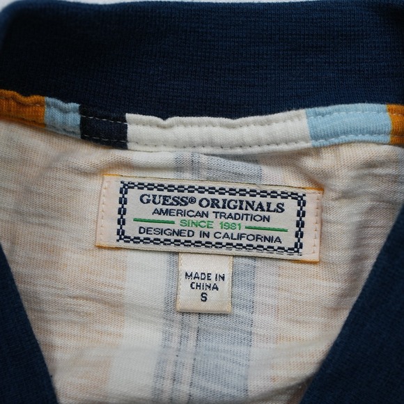 GUESS Los Angeles Men's Size S (20.5x27.5) Striped T-Shirt Short Sleeve Embroid - Picture 11 of 15